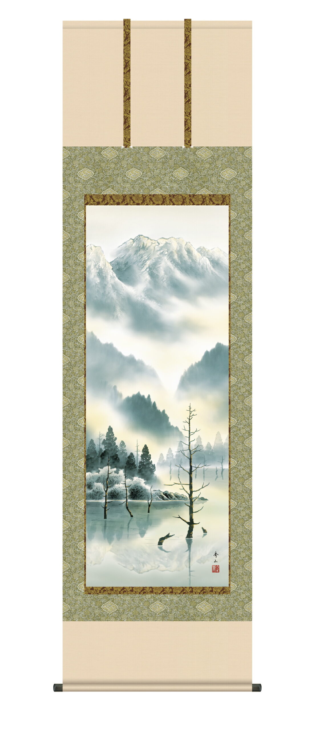 山水画 掛軸【山水/尺五】上高地（鈴村 秀山) 山水 年中掛け 商品画像