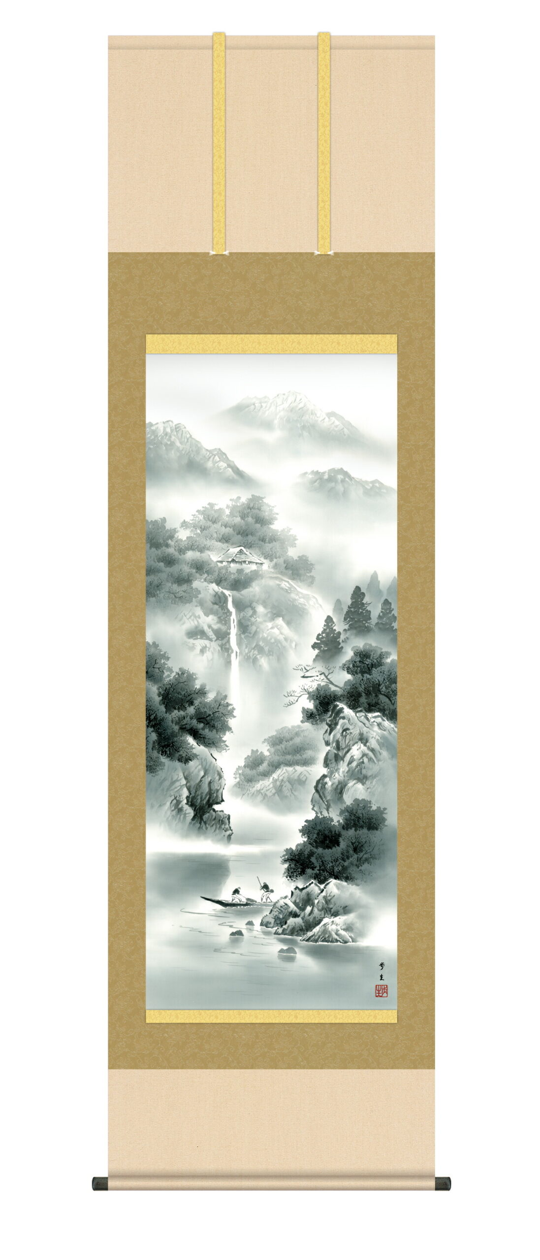 山水画 掛軸【山水】蒼山水明（北山 歩生） 年中掛け 商品画像