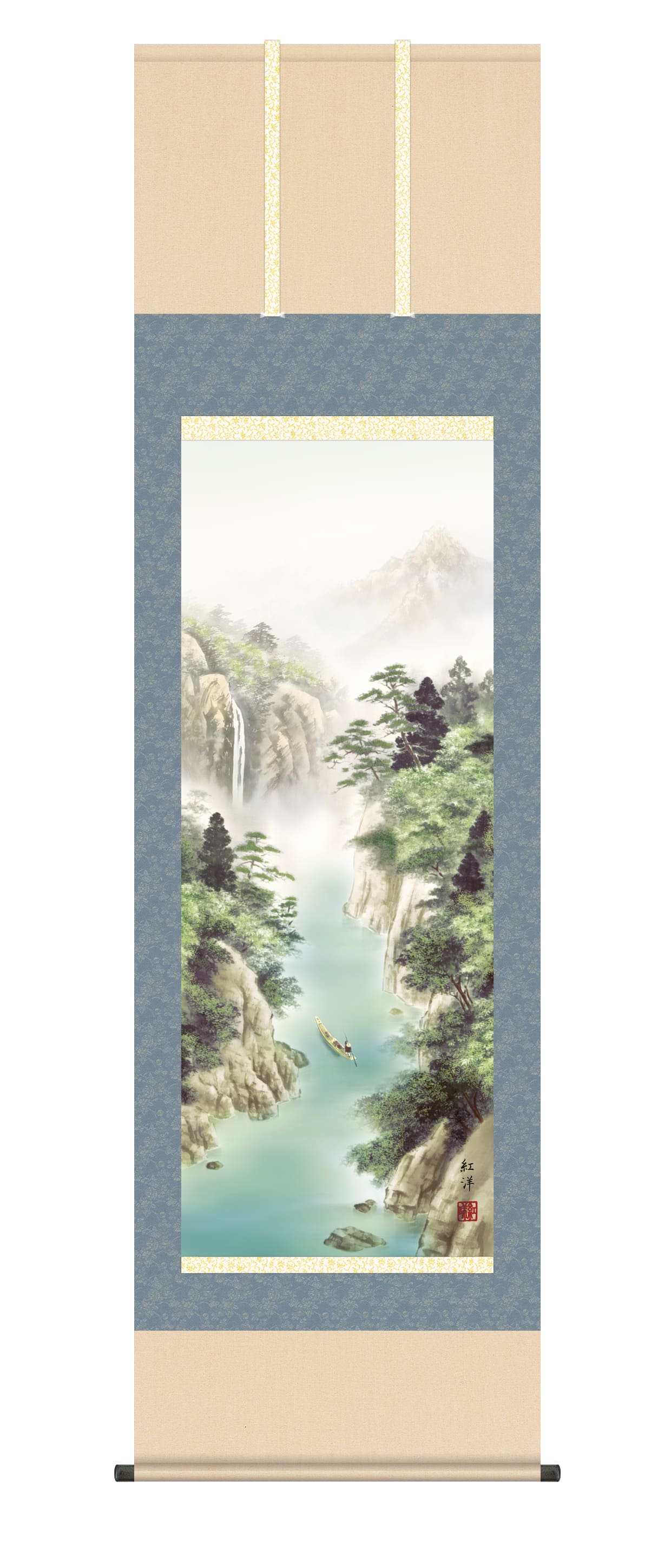 山水画 掛軸【山水】清風水明（田口 紅洋） 商品画像