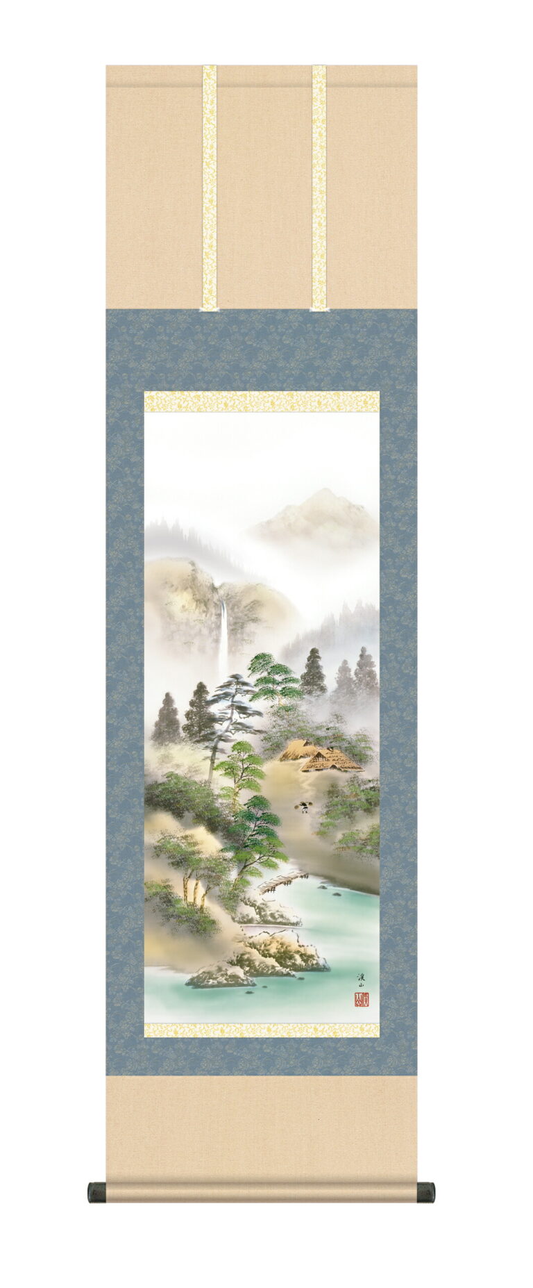 山水画 【掛け軸／掛軸／山水画】悠景彩遷（伊藤 渓山）