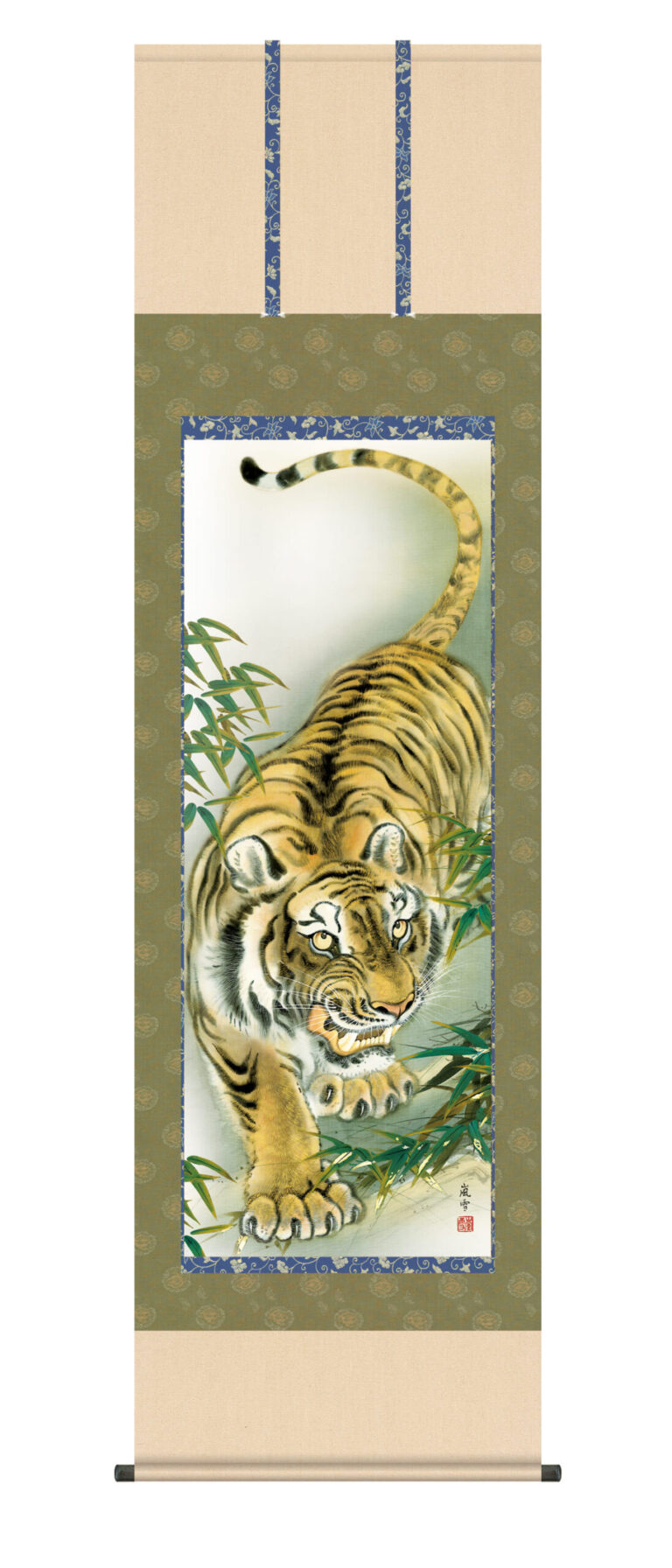 虎・龍 掛軸【虎】 猛虎（濱田 嵐雪） トラ 開運縁起 厄除け