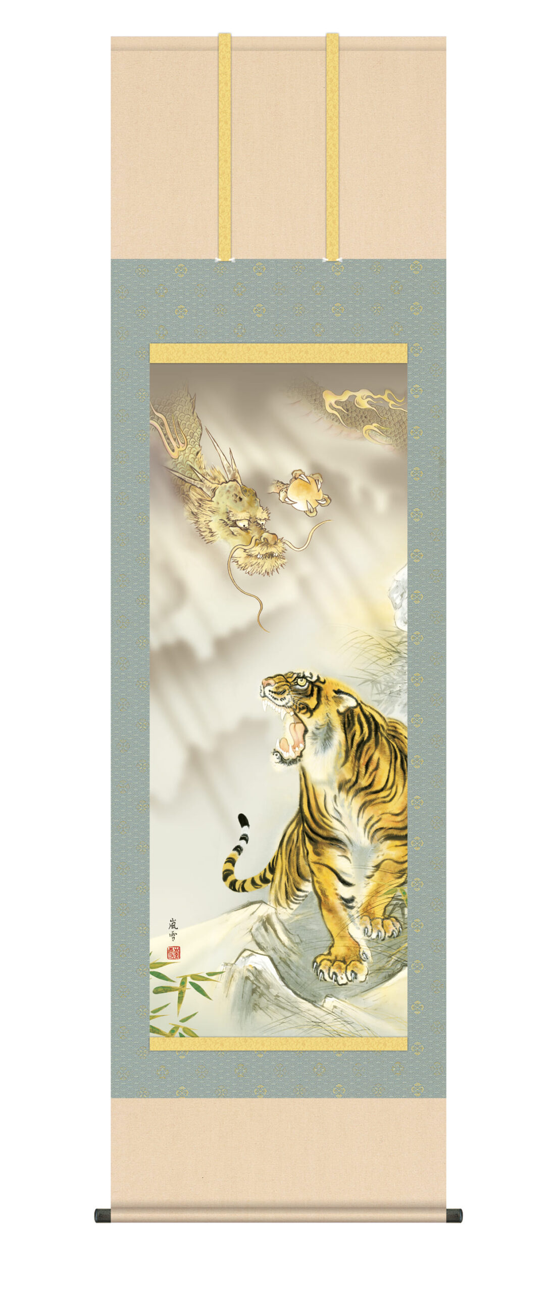 虎・龍 掛軸【虎・龍】龍虎（濱田 嵐雪） 厄除け 竜 トラ 開運 商品画像