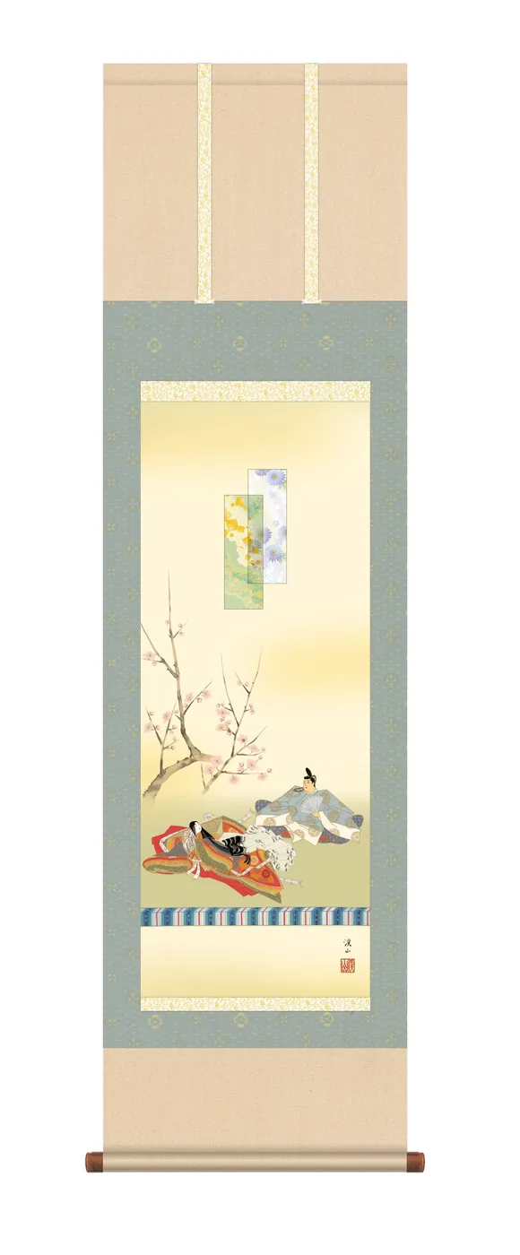 桃の節句・お雛様 掛軸【お雛さま】歌仙雛（伊藤 渓山）[尺三] 桃の節句 お雛様