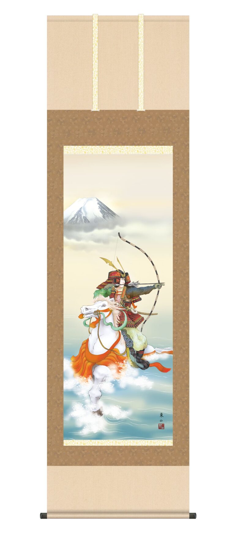 端午の節句 掛軸【武者・節句】波上武者（榎本 東山） 端午の節句 学業成就 武者