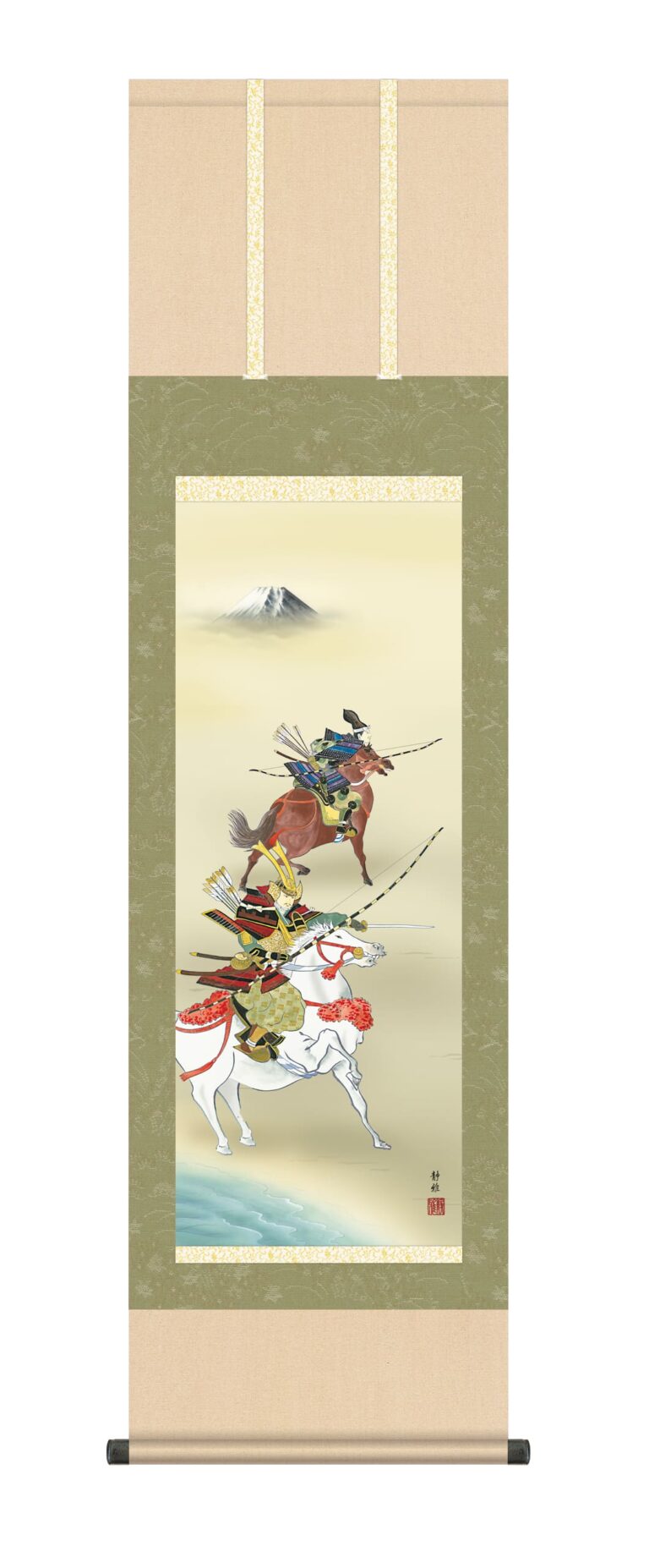 端午の節句 掛軸【武者・節句】【尺三】大成武者（阿部 静雅） 端午の節句 初節句 男の子 武者