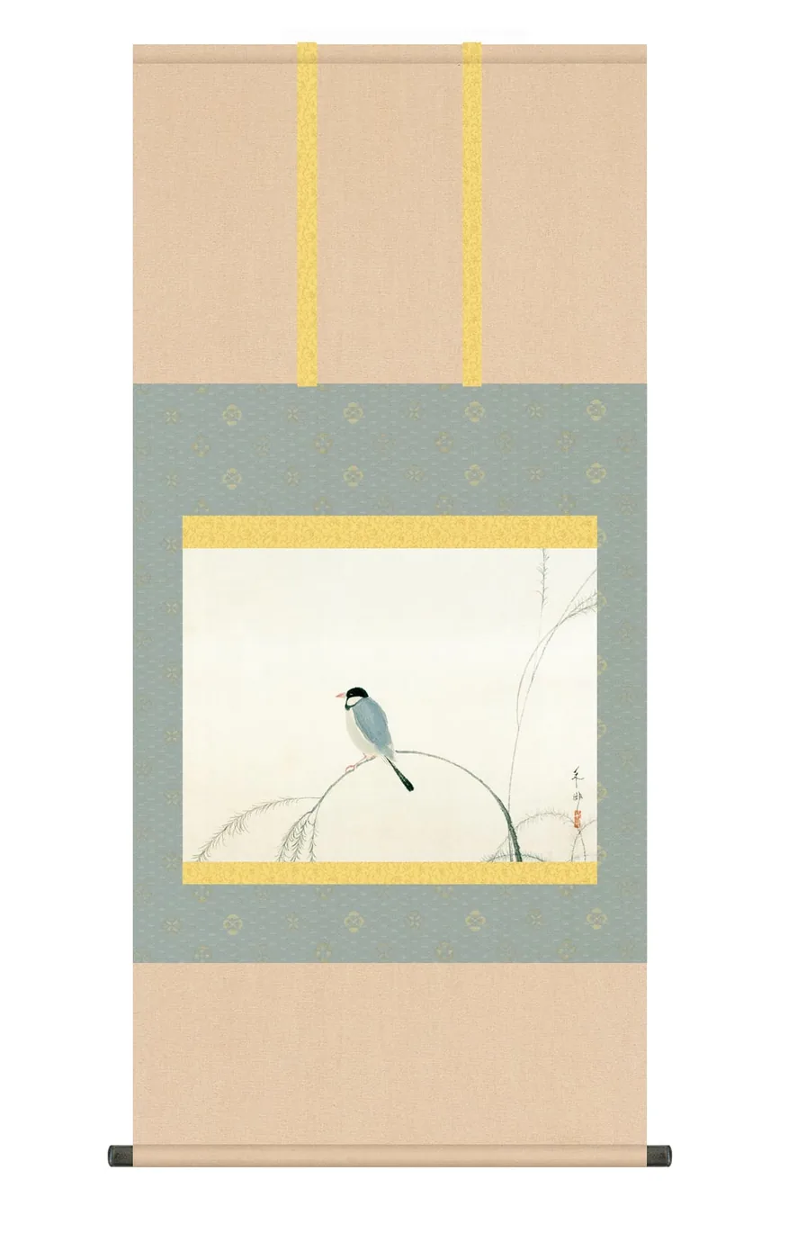 その他 掛け軸(掛軸)【尺五】 文鳥（ぶんちょう）（速水御舟）【複製】 名画 複製 日本製 速水 御舟 … 商品画像