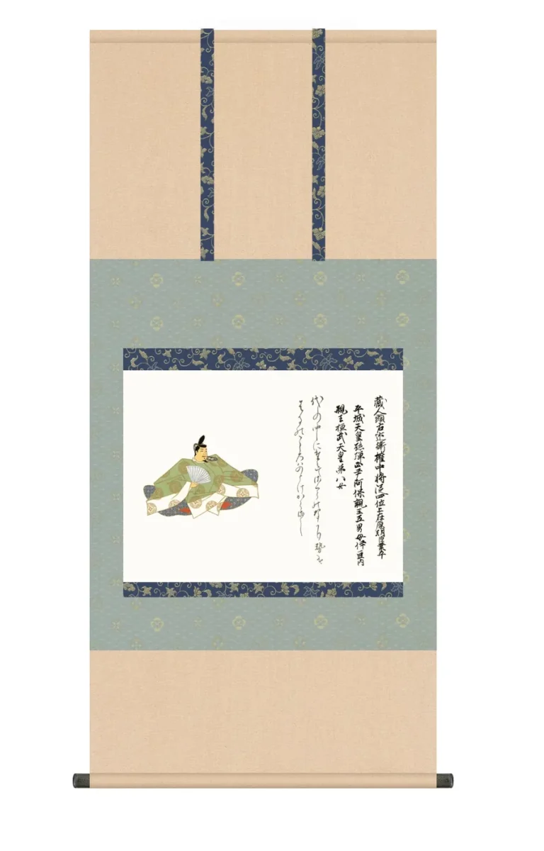 その他 掛け軸(掛軸)【尺五】 在原業平（ありひらのなりひら）（三十六歌仙）【複製】 名画 複製 日本製…