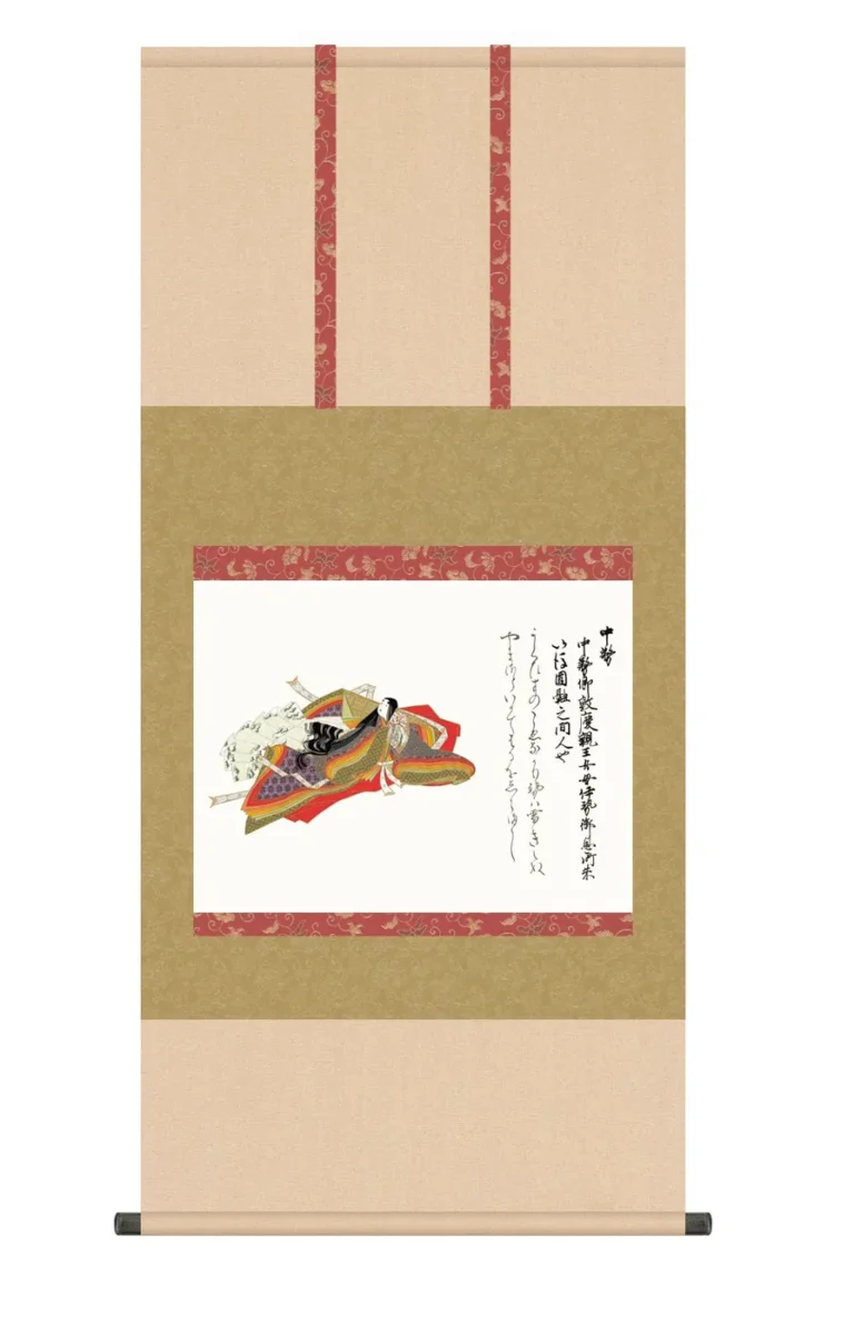 その他 掛け軸(掛軸)【尺五】 中務（なかつかさ）（三十六歌仙）【複製】 名画 複製 日本製 佐竹本 中…