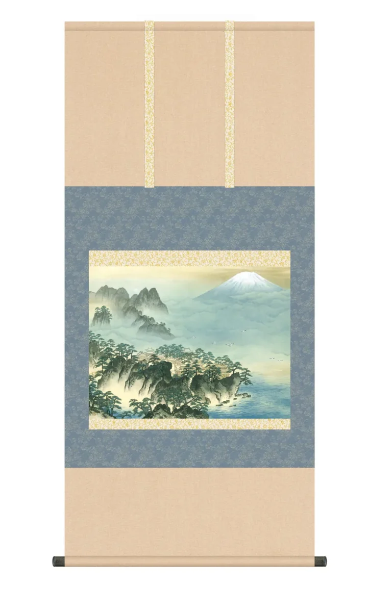 達磨・蓬莱山 掛け軸(掛軸)【尺五】 蓬莱山（横山大観）【複製】 名画 複製 日本製 ほうらい山