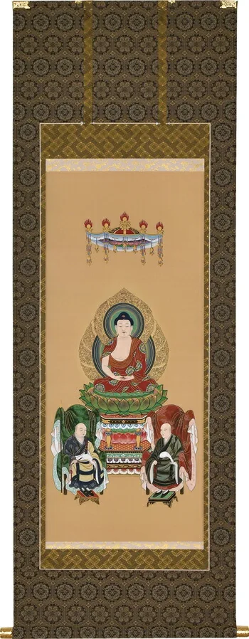 仏用その他 掛軸 曹洞三尊佛（武藤紅雲） 桐箱収納 お盆 お彼岸 法事 肉筆 曹洞宗