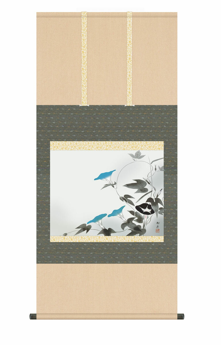 花鳥画 掛け軸【尺五】朝顔（速水御舟）【複製】床の間 モダン 巨匠 名作 和室 掛物 名画 複製画 日本… 商品画像
