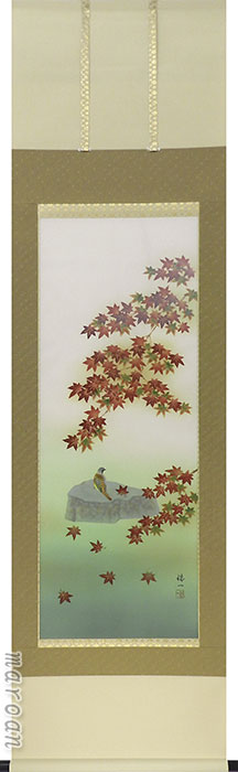 花鳥画 期間限定 厳選お買い得掛け軸掛け軸／掛軸 紅葉に小禽（樫原 誠一）