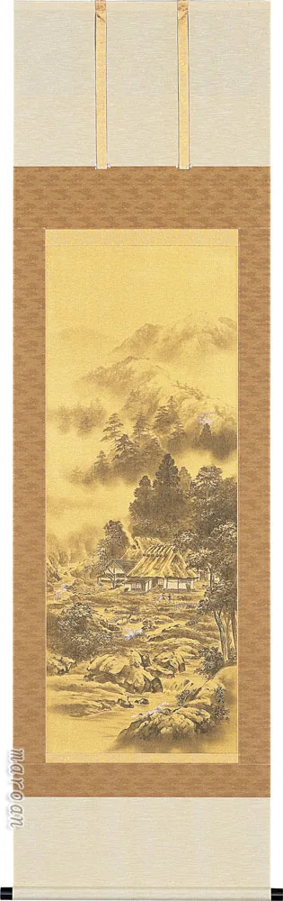 開運画 掛け軸 吉祥四神相応山水図(今井 玲豊)開運・家運隆盛