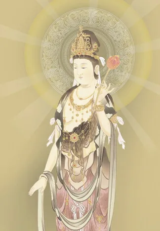 観音 掛け軸 掛軸 観音雲上観音(鈴木 翠朋) 商品画像