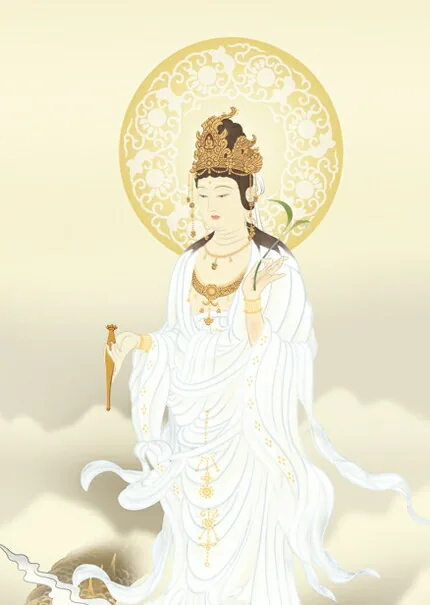十三佛 掛軸【観音様】龍上観音（北条 裕華）【尺三】 商品画像