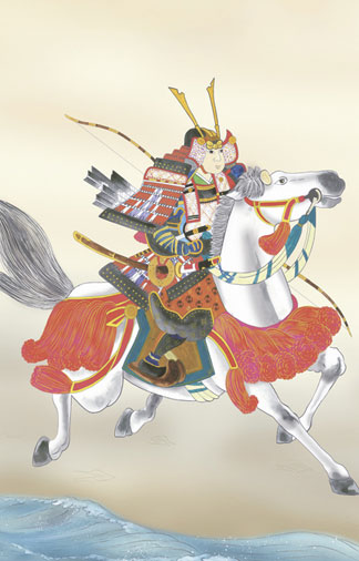 端午の節句 掛軸【武者・節句】【尺三】吉祥武者（宇崎 洋山） 商品画像