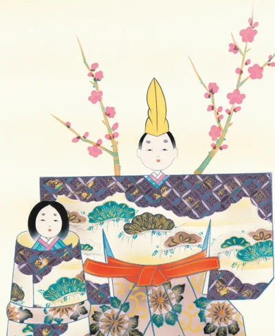 桃の節句・お雛様 掛軸【お雛さま】立雛（西尾 香悦） 商品画像