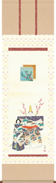 桃の節句・お雛様 掛軸【お雛さま】立雛（西尾 香悦）