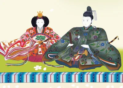 桃の節句・お雛様 掛軸【お雛さま】段飾雛（奥居 佑山） 商品画像