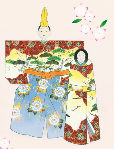 桃の節句・お雛様 掛け軸 掛軸 お雛さま 桃の節句立雛（西尾 香悦）送料無料 代引手数料無料 商品画像