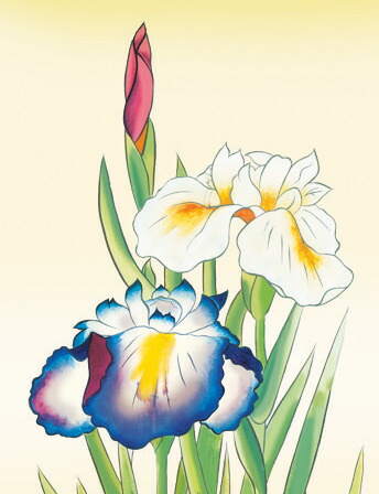 端午の節句 掛け軸 武者 節句 掛軸兜に菖蒲(天野豊水) 商品画像