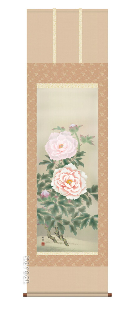 花鳥画 掛軸【花鳥/尺五】富貴花 西尾 香悦(三美会) 商品画像