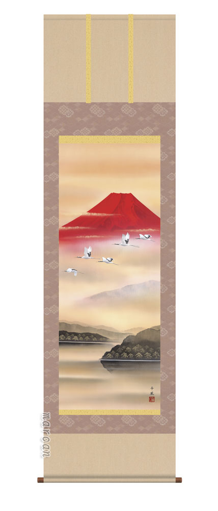 富士山 掛軸【富士】赤富士飛翔（熊谷 千風）
