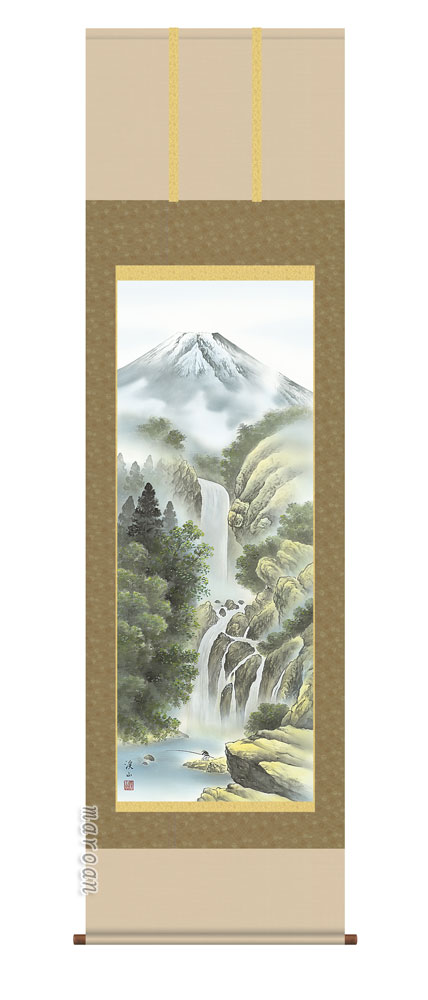 富士山 掛軸【富士】富峰玉簾（伊藤 渓山）