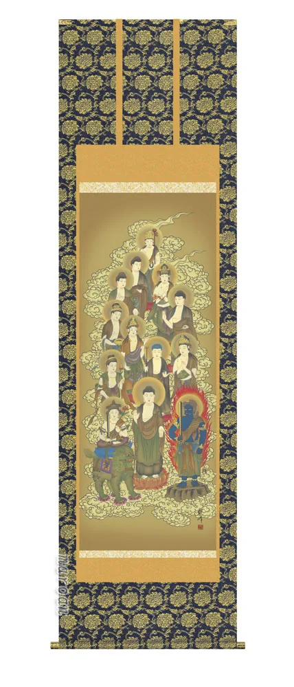 十三佛 掛け軸 掛軸 十三仏十三佛（山村 観峰）送料無料 代引手数料無料