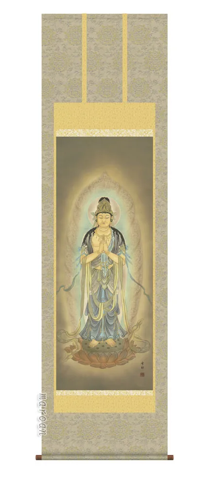 観音 掛け軸 掛軸 観音様聖観音像（中山 雪邨）送料無料 代引手数料無料