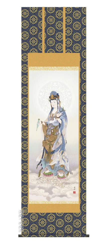 観音 掛け軸 掛軸 観音雲上観音(高畠 周峰)送料無料 代引き手数料無料