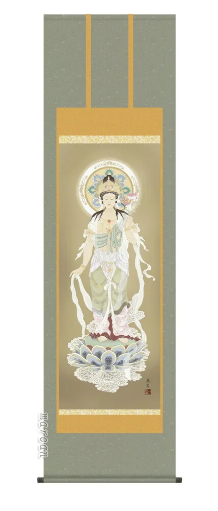 観音 掛け軸 掛軸 観音聖観音(高見 蘭石)送料無料 代引き手数料無料
