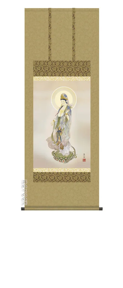 観音 掛け軸 掛軸 仏書画聖観音(鈴木 翠朋)送料無料 代引手数料無料