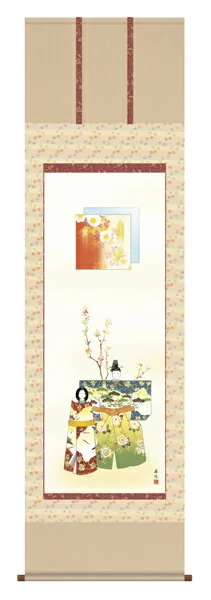 桃の節句・お雛様 掛軸【お雛さま】立雛（西尾 香悦） 商品画像
