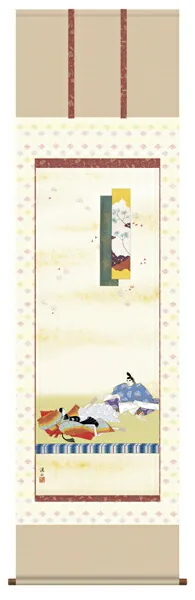 桃の節句・お雛様 掛軸【お雛さま】歌仙雛（伊藤 渓山） 商品画像