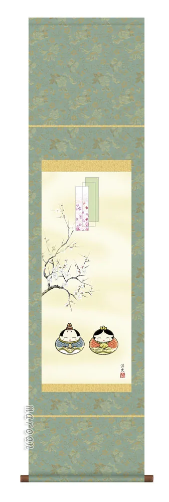 桃の節句・お雛様 掛軸【お雛さま】だるま雛（井川 洋光）[尺幅] 商品画像