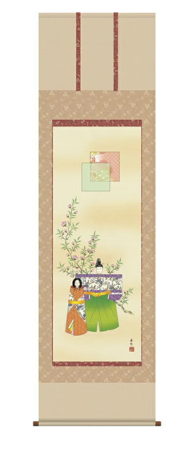 桃の節句・お雛様 掛軸【お雛さま】立雛（西尾 香悦） 商品画像
