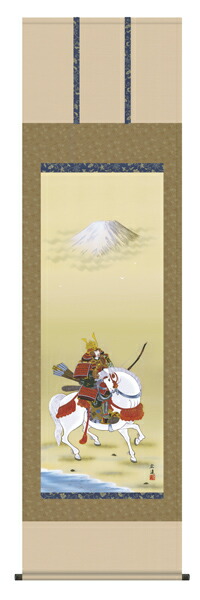 端午の節句 掛軸 馬上武者（田中 広遠）