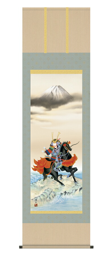端午の節句 掛軸【武者・節句】馬上武者（榎本 東山）