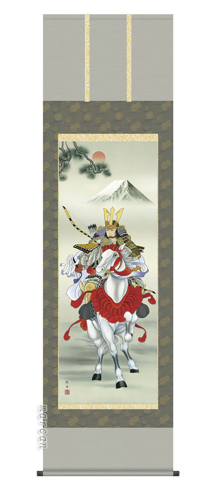 端午の節句 掛軸【武者・節句】白馬武者（長江 桂舟）