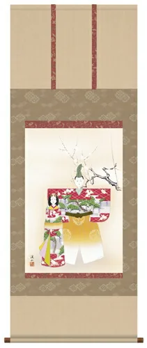 桃の節句・お雛様 掛軸【お雛さま】立雛（伊藤 渓山）