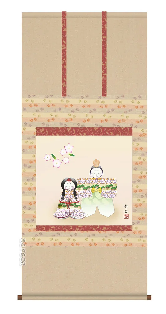 桃の節句・お雛様 掛軸【お雛さま】人形雛（伊藤 香旬） 商品画像
