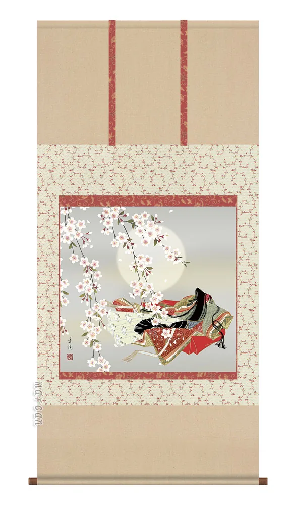 桃の節句・お雛様 掛軸【桃の節句】小野小町（西尾 香悦） 商品画像