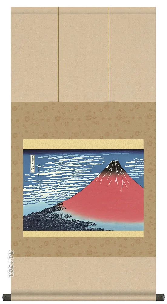 浮世絵 掛軸【浮世絵】凱風快晴・富嶽三十六景（葛飾北斎）