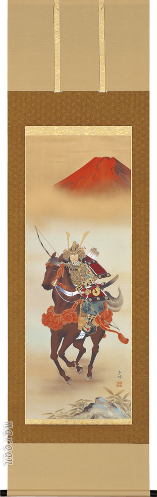端午の節句 掛け軸 武者(河村 東陽)端午の節句・若武者【特殊工芸作品】