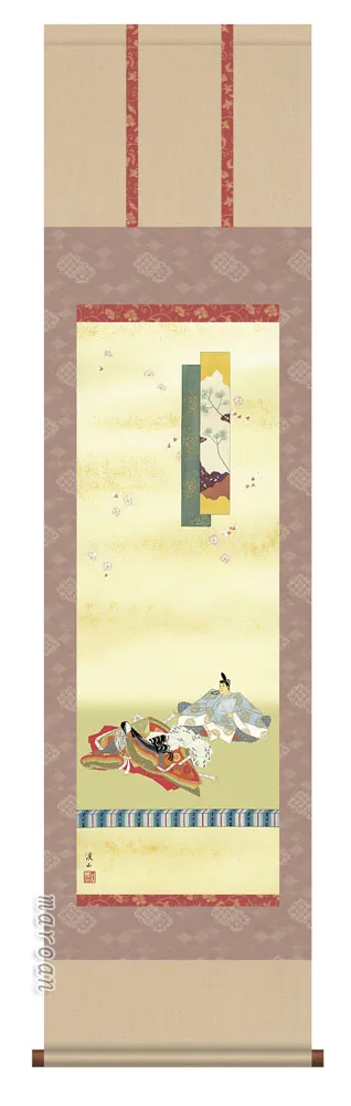 桃の節句・お雛様 掛軸【お雛さま】歌仙雛（伊藤 渓山）[尺三] 商品画像