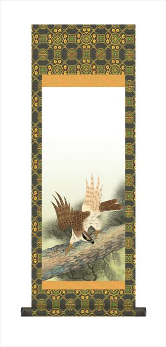 端午の節句 節句名入り掛け軸 【猛鷹】サイズ：小(70cm)掛軸 販売 名前旗 初節句 端午の節句 兜 鯉 … 商品画像