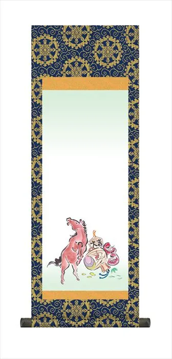 端午の節句 節句名入り掛け軸 【吉祥午】サイズ：小(70cm)掛軸 販売 名前旗 初節句 端午の節句 兜 鯉…