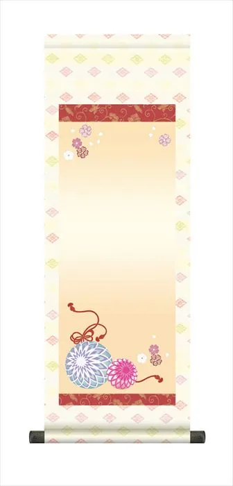 桃の節句・お雛様 節句名入り掛け軸 【手鞠】サイズ：小(70cm)掛軸 販売 名前旗 初節句 桃の節句 お雛様 名… 商品画像